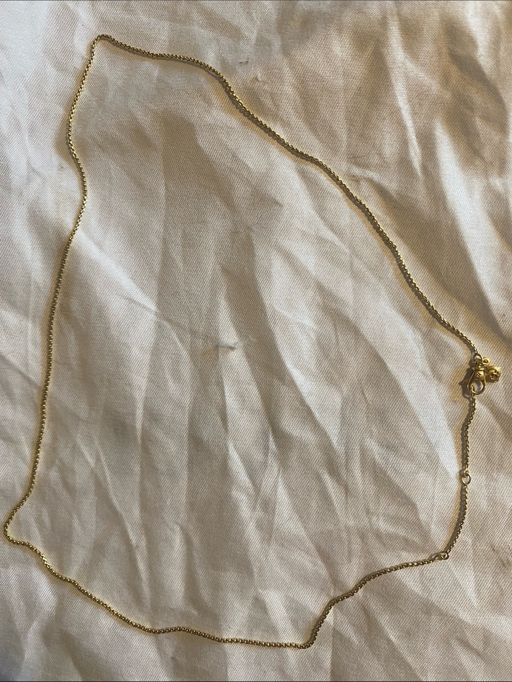 David Yurman 1.25 mm  21”  yellow gold box chain.